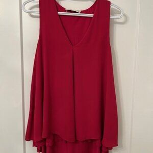 Ladies Ann Taylor - The Loft - Raspberry sleeveless top - M